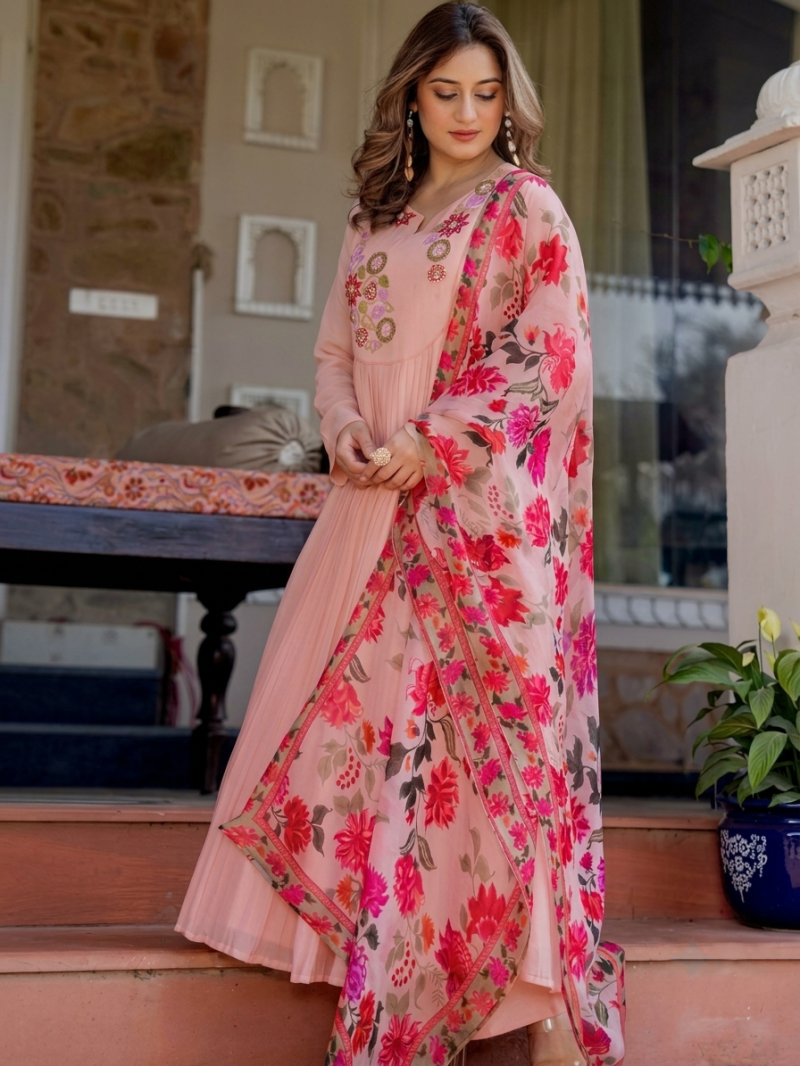 Amrah Wholesale Dhruvi 460 New Viscose Embroidery Kurti With Bottom Dupatta Collection