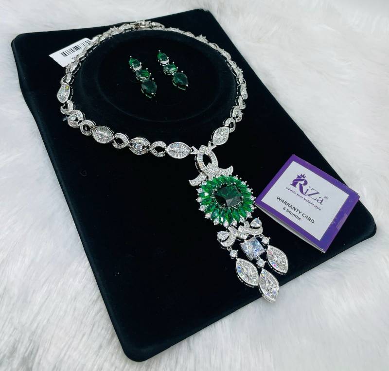 Ad Diamond Silver Necklace 34