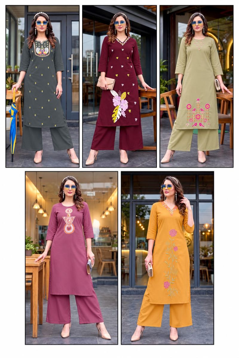 Diya Trends Festival Time Pure Cotton Kurti Pant Set