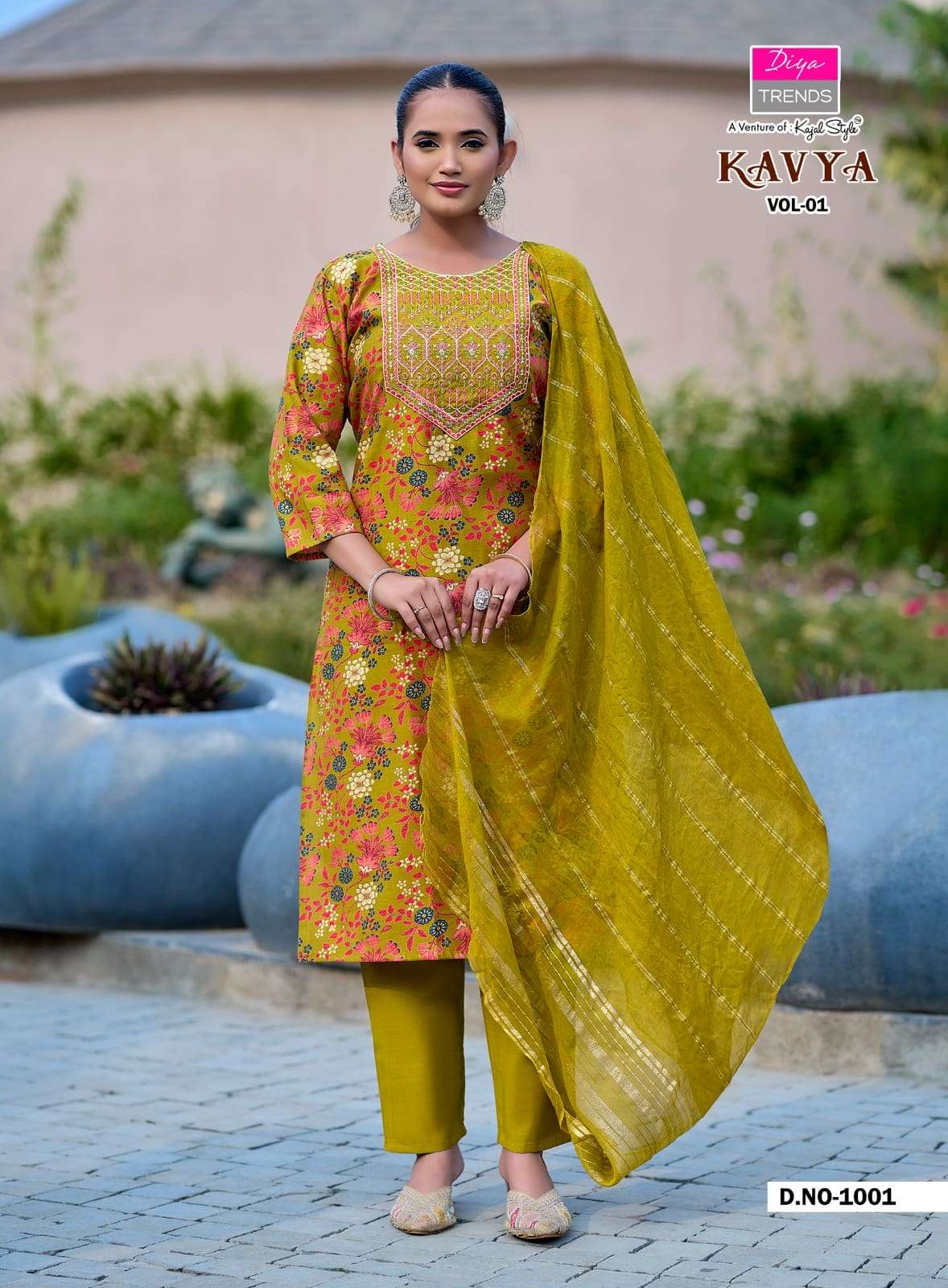 Diya Trends Kavya Vol 1 Vertican Embroidered Salwar Suit Set