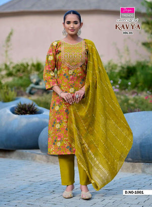 Diya Trends Kavya Vol 1 Vertican Embroidered Salwar Suit Set