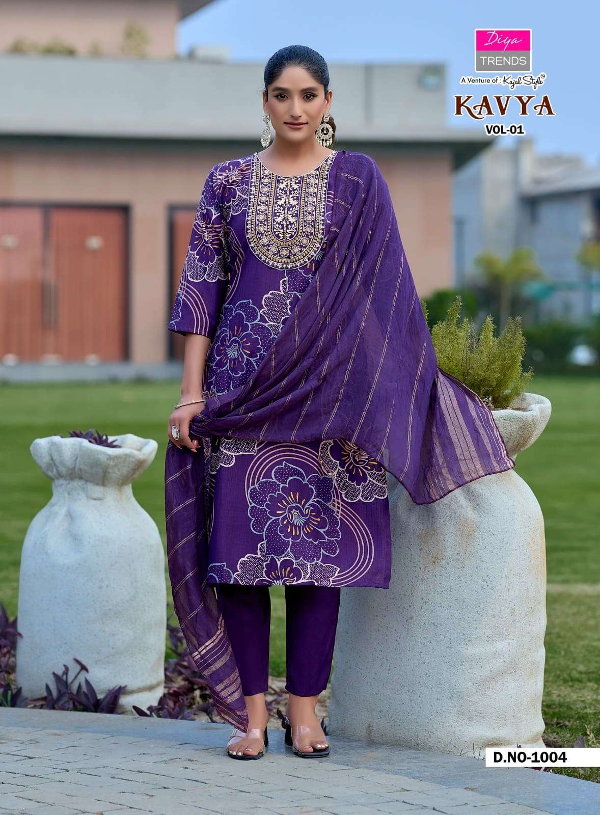 Diya Trends Kavya Vol 1 Vertican Embroidered Salwar Suit Set