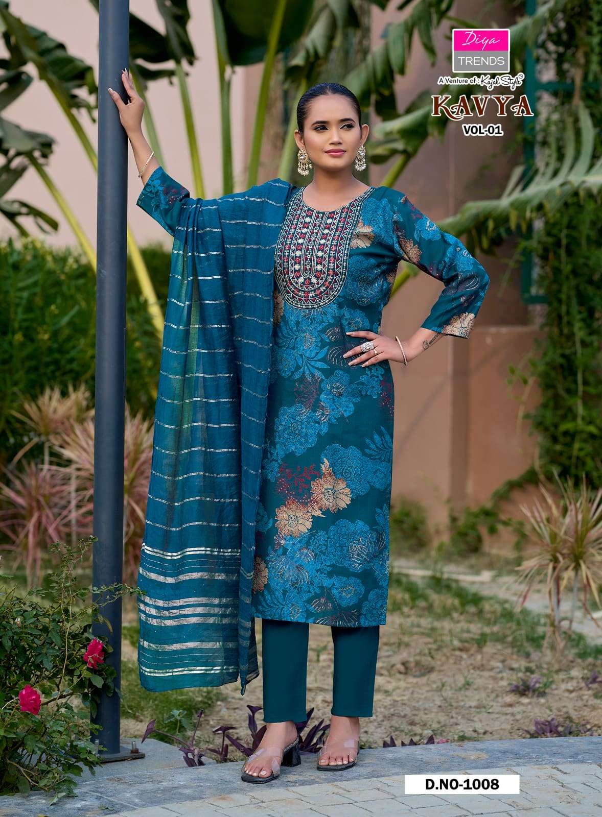 Diya Trends Kavya Vol 1 Vertican Embroidered Salwar Suit Set