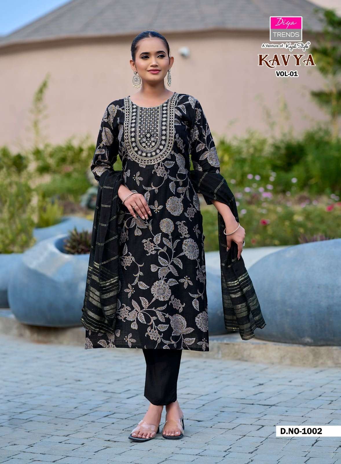 Diya Trends Kavya Vol 1 Vertican Embroidered Salwar Suit Set