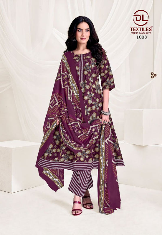 Dl Pink City Vol 1 Readymade Cotton Printed Anarkali Suit Set