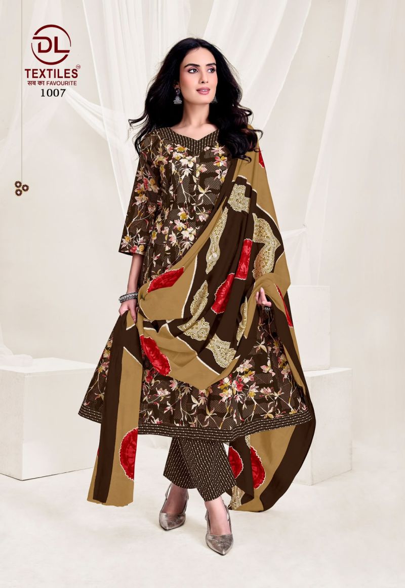 Dl Pink City Vol 1 Readymade Cotton Printed Anarkali Suit Set