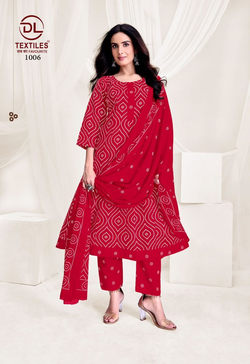 Dl Pink City Vol 1 Readymade Cotton Printed Anarkali Suit Set