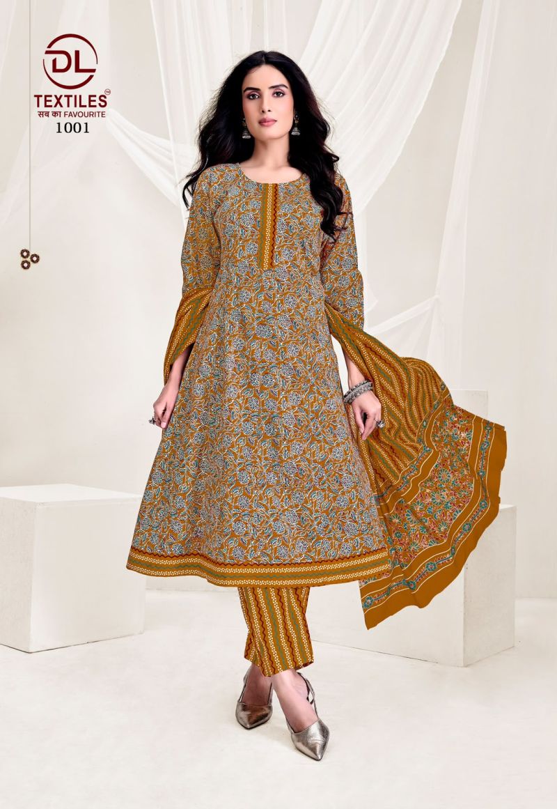 Dl Pink City Vol 1 Readymade Cotton Printed Anarkali Suit Set