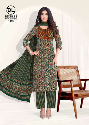 DL Textiles Royal Ajrakh Vol 1 Cotton Kurti Pant Dupatta Set