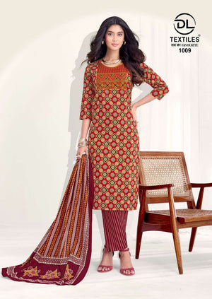 DL Textiles Royal Ajrakh Vol 1 Cotton Kurti Pant Dupatta Set