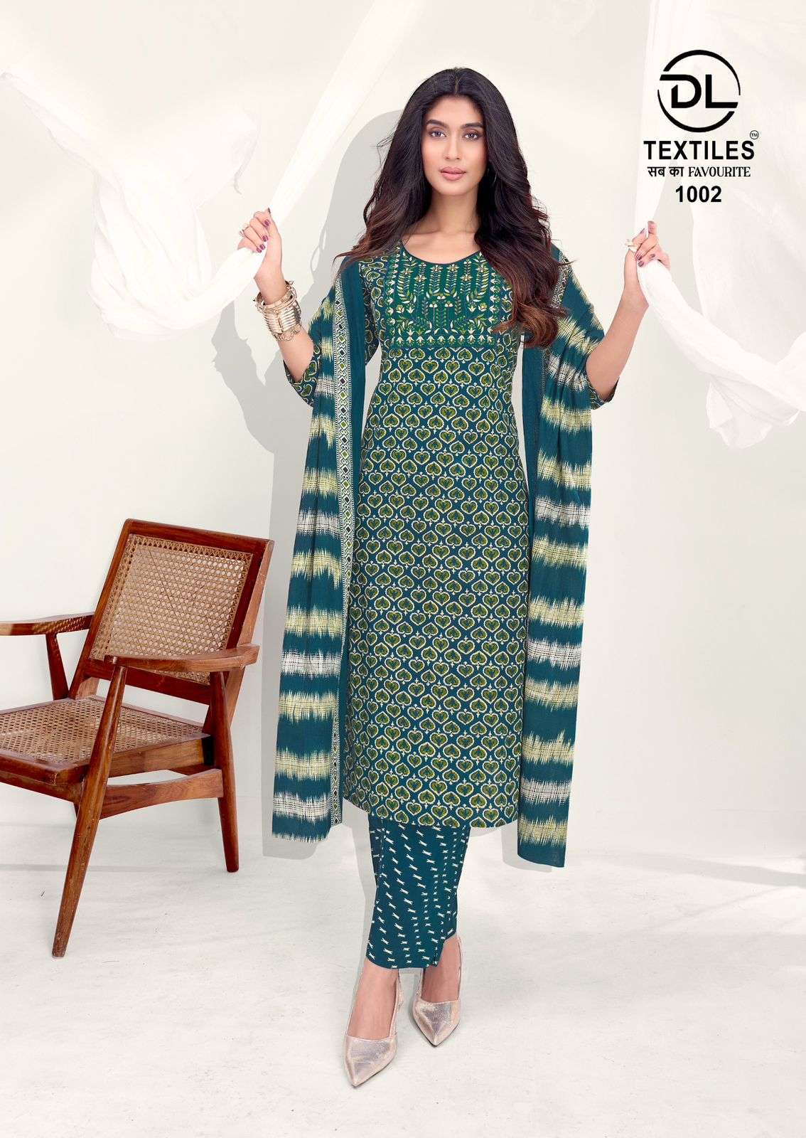 DL Textiles Royal Ajrakh Vol 1 Cotton Kurti Pant Dupatta Set - Amrah Wholesale