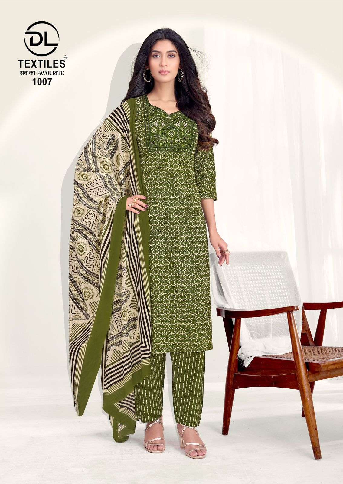DL Textiles Royal Ajrakh Vol 1 Cotton Kurti Pant Dupatta Set - Amrah Wholesale