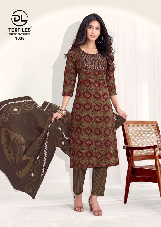 DL Textiles Royal Ajrakh Vol 1 Cotton Kurti Pant Dupatta Set - Amrah Wholesale