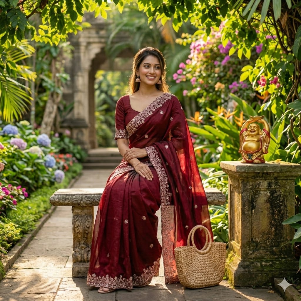 Ds 766 Space Silk Sequence Work Saree