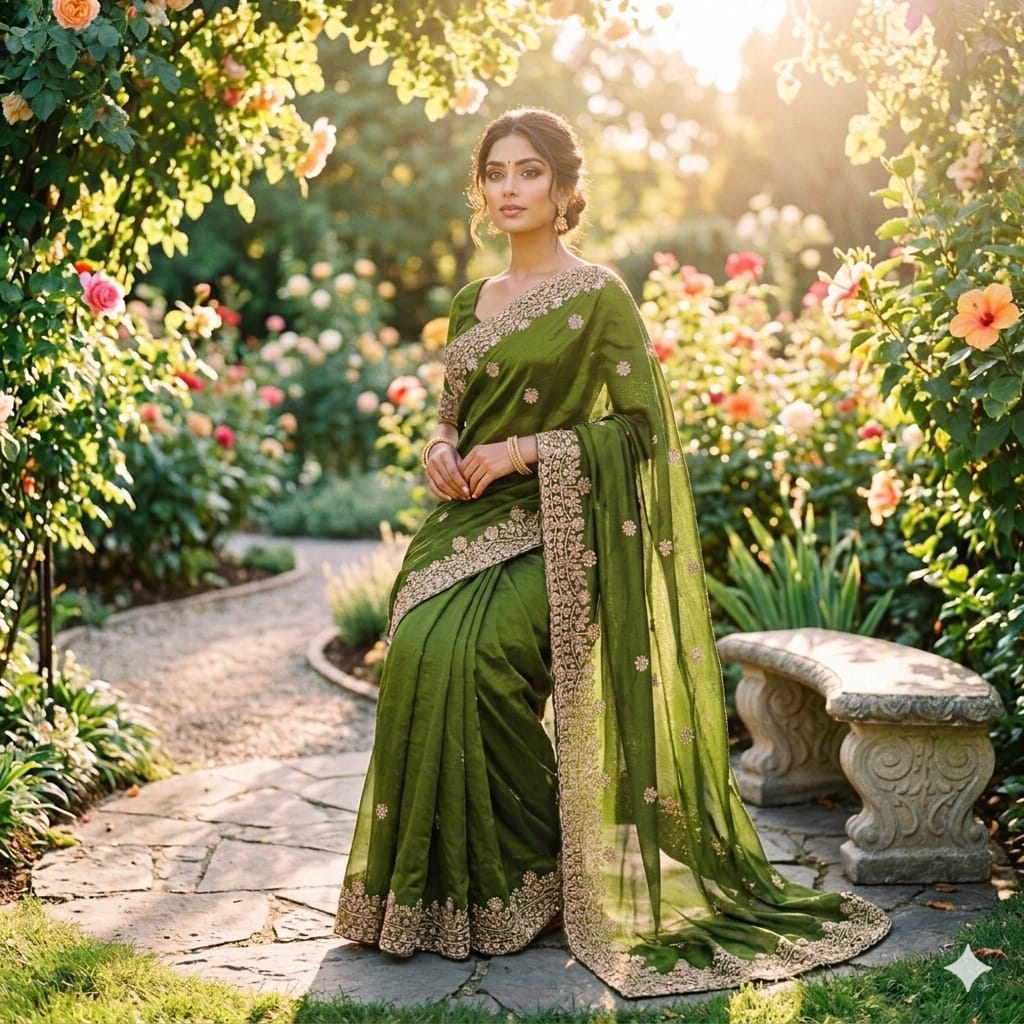 Ds 766 Space Silk Sequence Work Saree