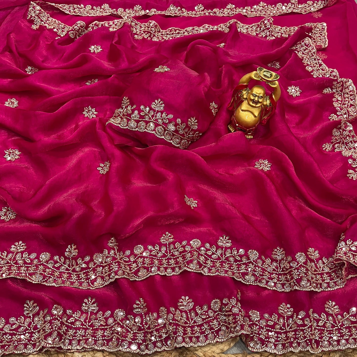Ds 766 Space Silk Sequence Work Saree