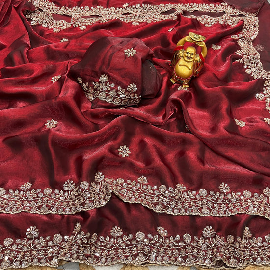 Ds 766 Space Silk Sequence Work Saree