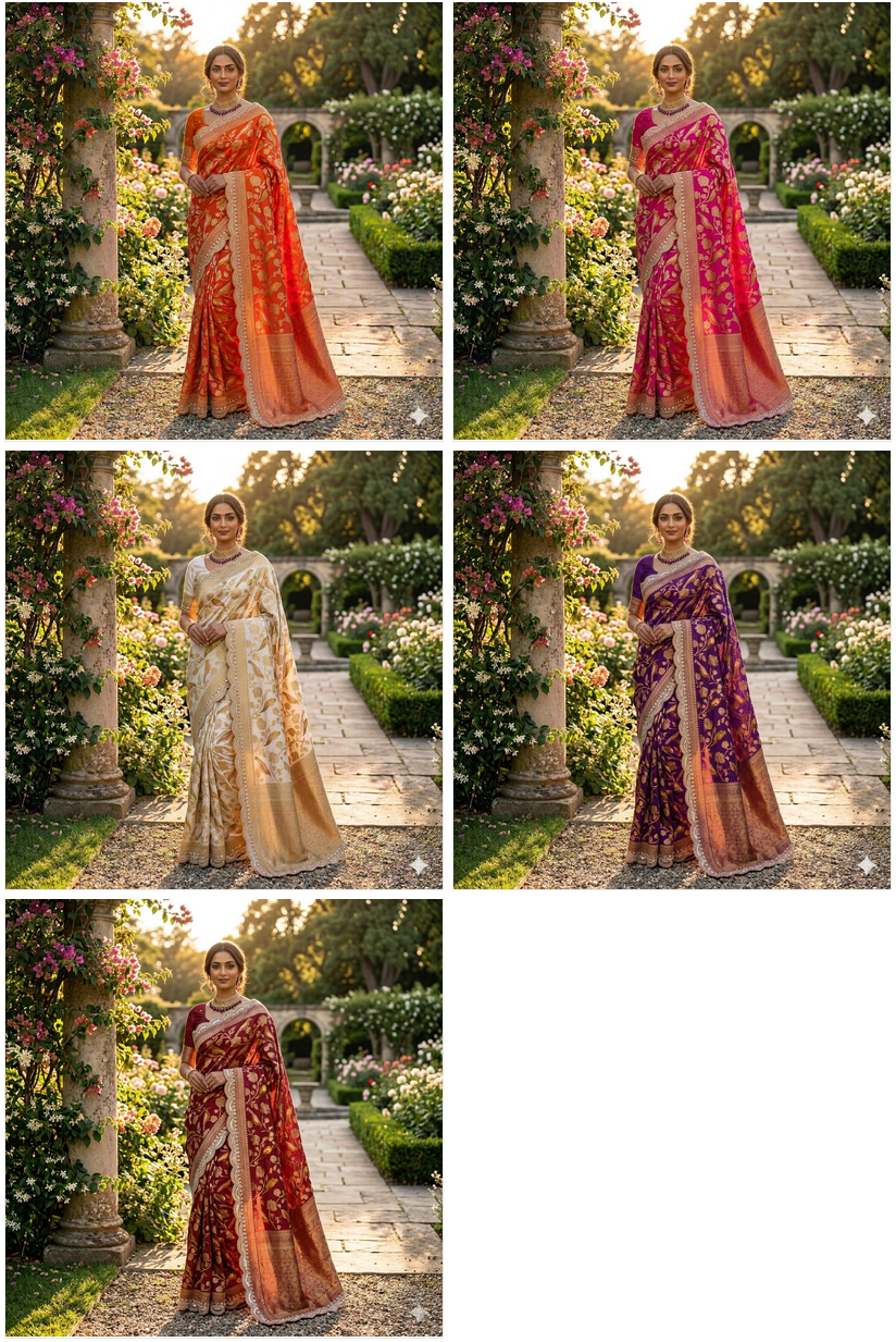DS 855 Pure Banarasi Khadi Silk Designer Saree