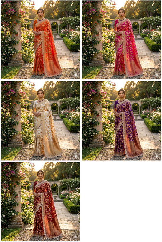 DS 855 Pure Banarasi Khadi Silk Designer Saree