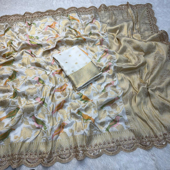 DS 855 Pure Banarasi Khadi Silk Designer Saree