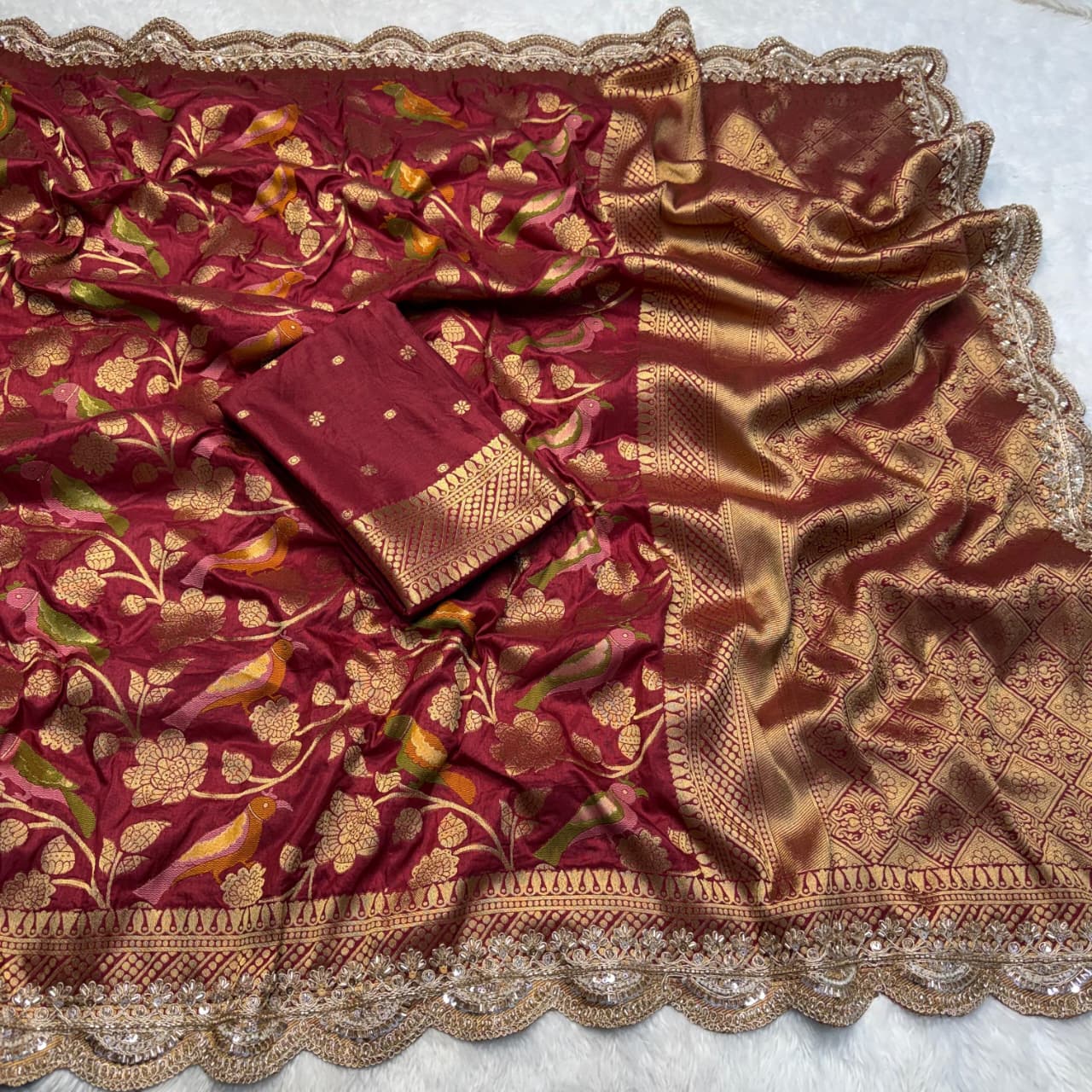 DS 855 Pure Banarasi Khadi Silk Designer Saree