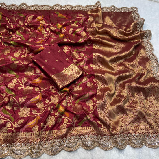 DS 855 Pure Banarasi Khadi Silk Designer Saree