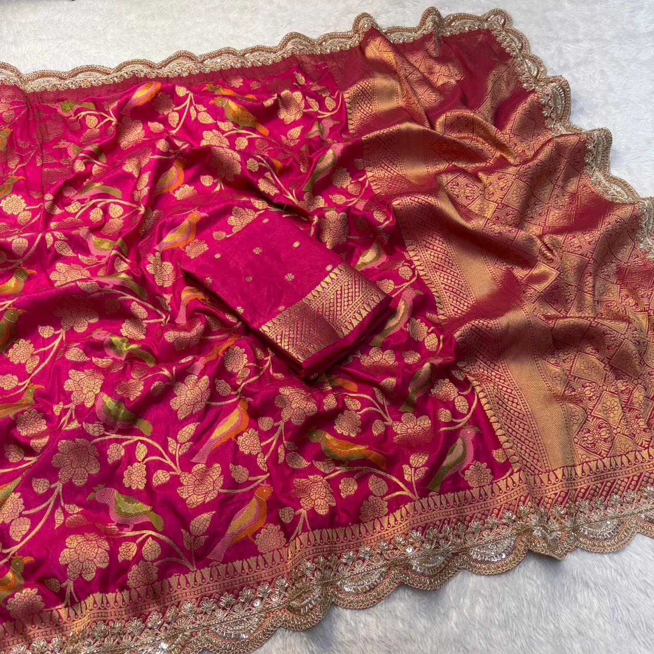 DS 855 Pure Banarasi Khadi Silk Designer Saree