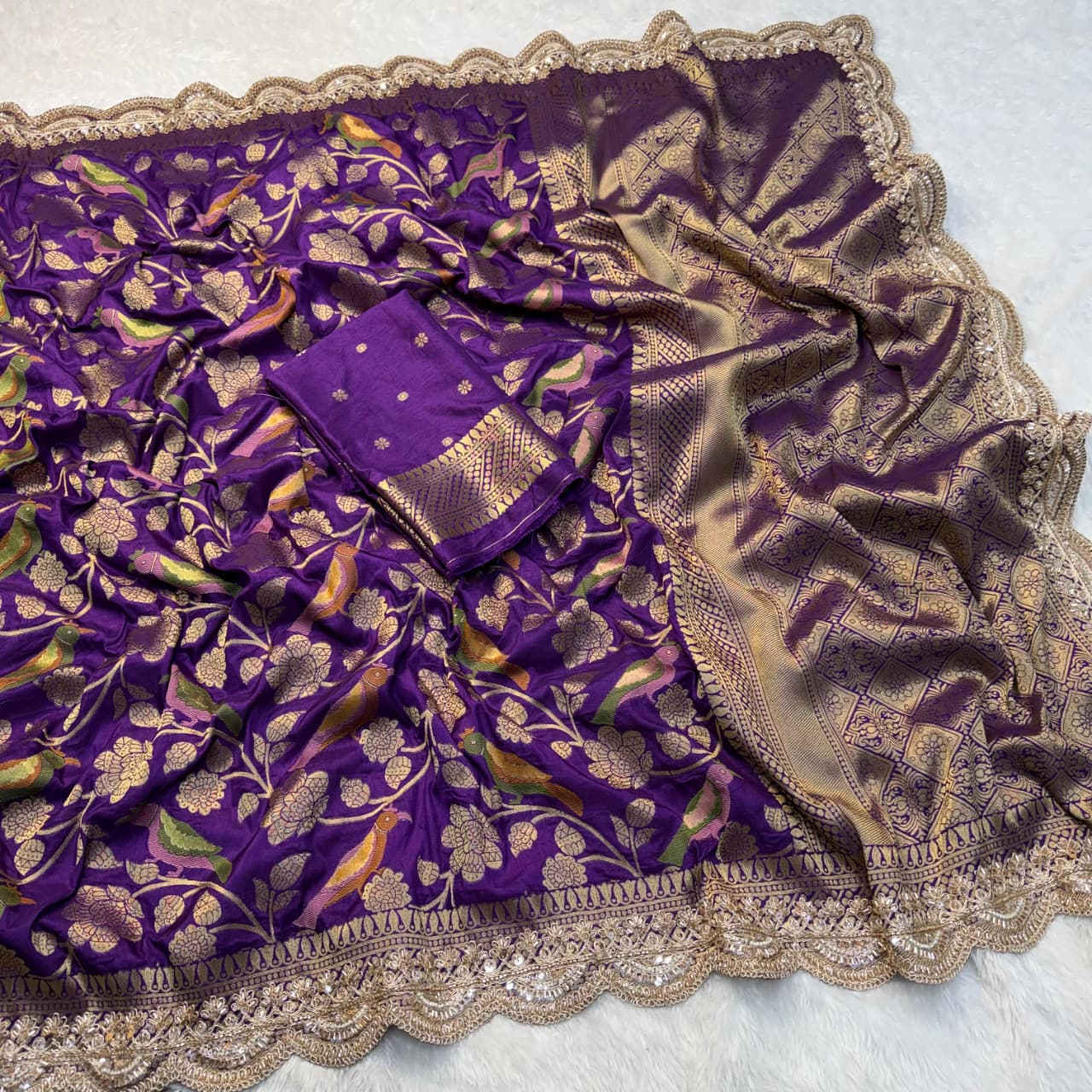 DS 855 Pure Banarasi Khadi Silk Designer Saree
