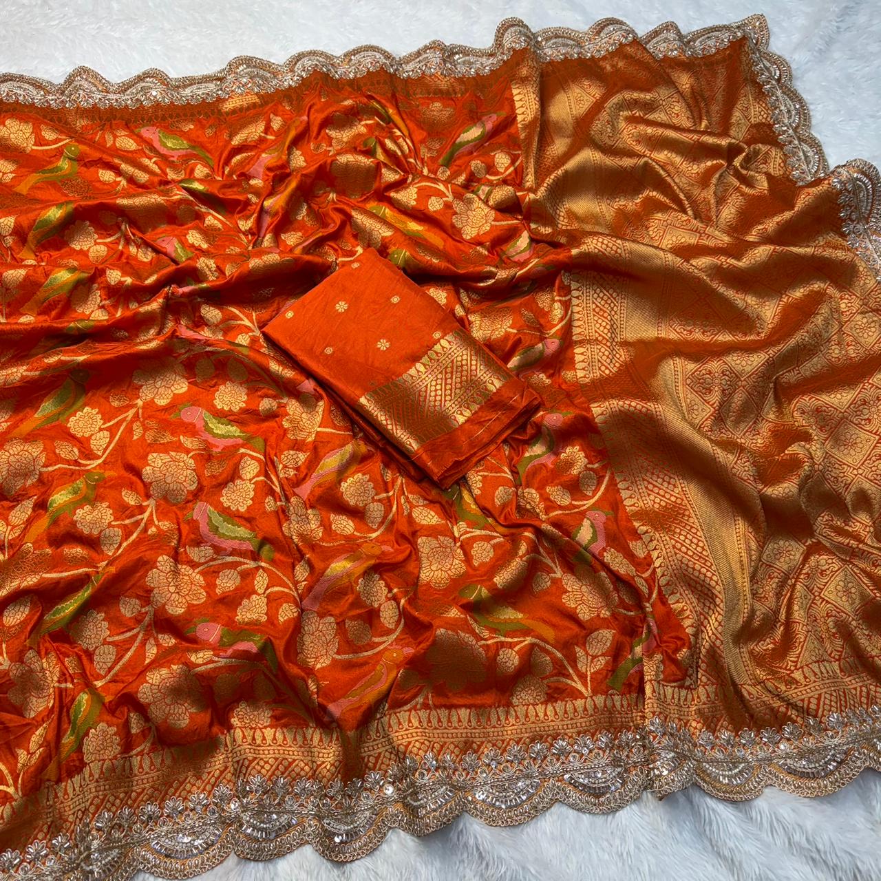 DS 855 Pure Banarasi Khadi Silk Designer Saree