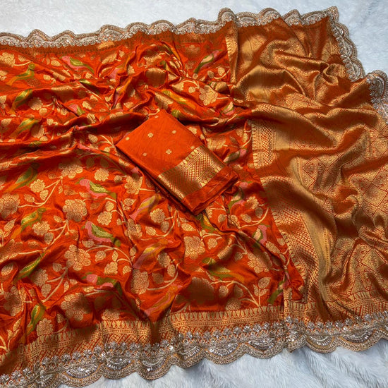DS 855 Pure Banarasi Khadi Silk Designer Saree