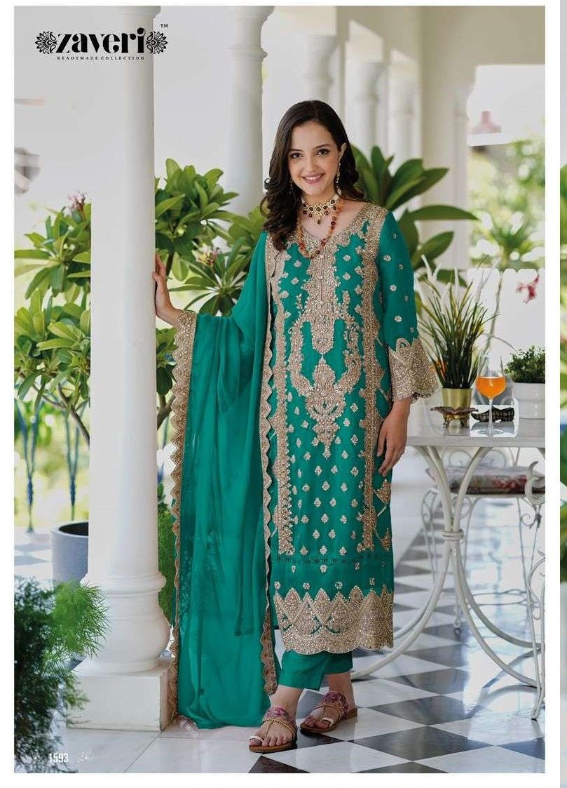Eba Lifestyle Anaya Pure Organza Embroidery Salwar Suit Set - Amrah Wholesale