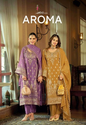 Eba Lifestyle Aroma Soft Organza Embroidered Kurti Pant Dupatta Set - Amrah Wholesale