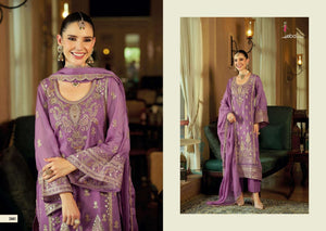 Eba Lifestyle Aroma Soft Organza Embroidered Kurti Pant Dupatta Set - Amrah Wholesale