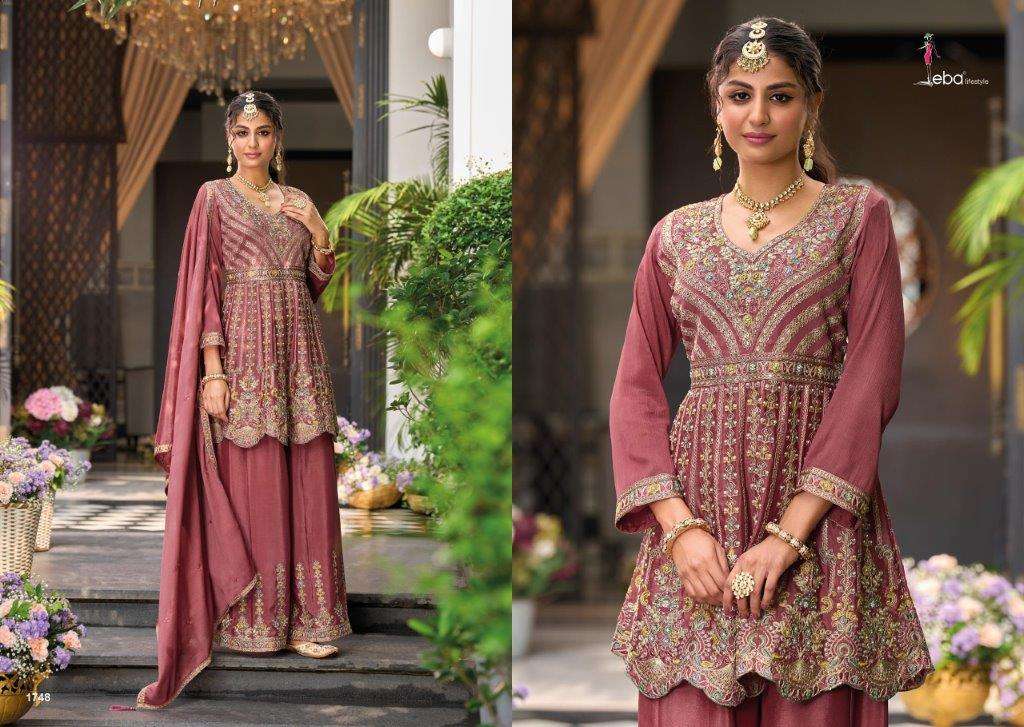 EBA Lifestyle Barbie Vol - 4 Pure Chinon Embroidery Pakistani Dresses - Amrah Wholesale