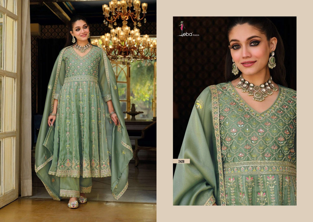 Eba Lifestyle Barbie Vol 6 Simer Embroidered 3 Piece Suit - Amrah Wholesale
