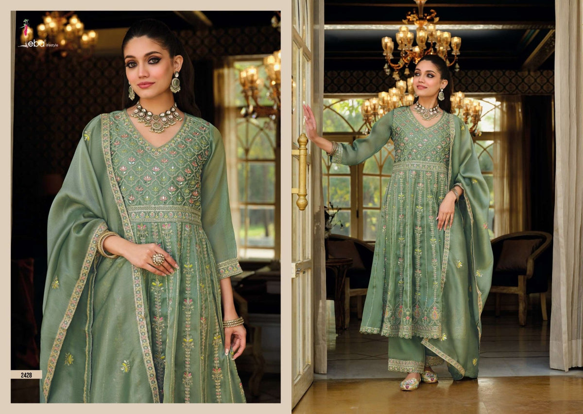 Eba Lifestyle Barbie Vol 6 Simer Embroidered 3 Piece Suit - Amrah Wholesale