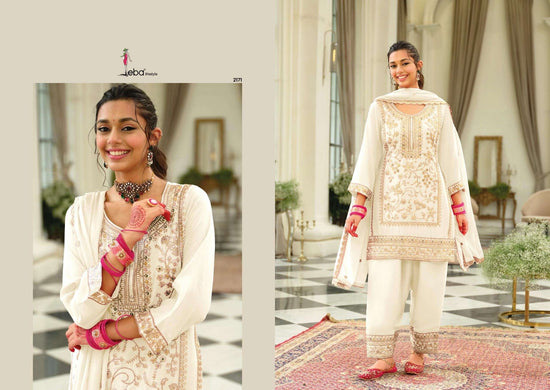 EBA Lifestyle Farshi Chinon Embroidery Pakistani Suits - Amrah Wholesale