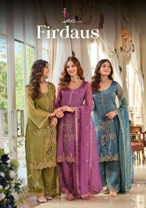 Eba Lifestyle Firdaus Simar Embroidered Salwar Suit Set - Amrah Wholesale