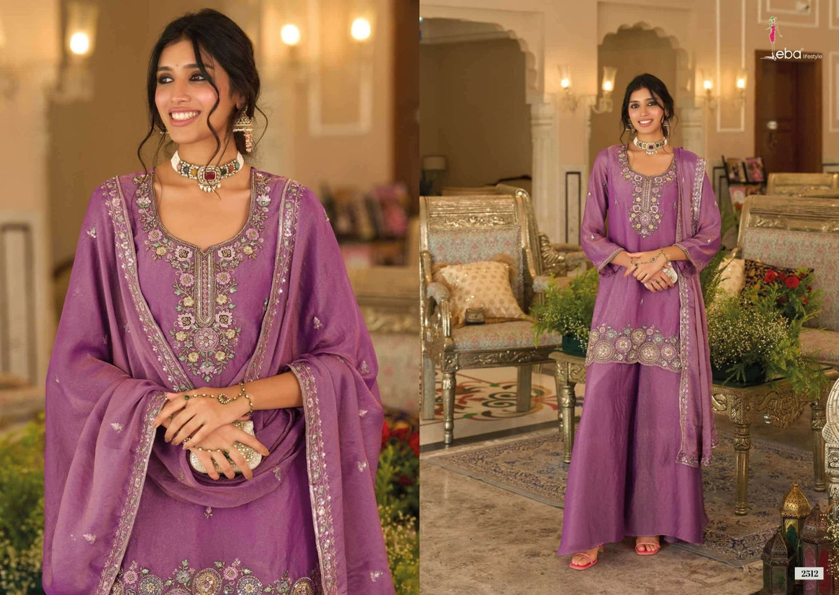 Eba Lifestyle Naveli Stitched Moss Sharara Dress - Amrah Wholesale