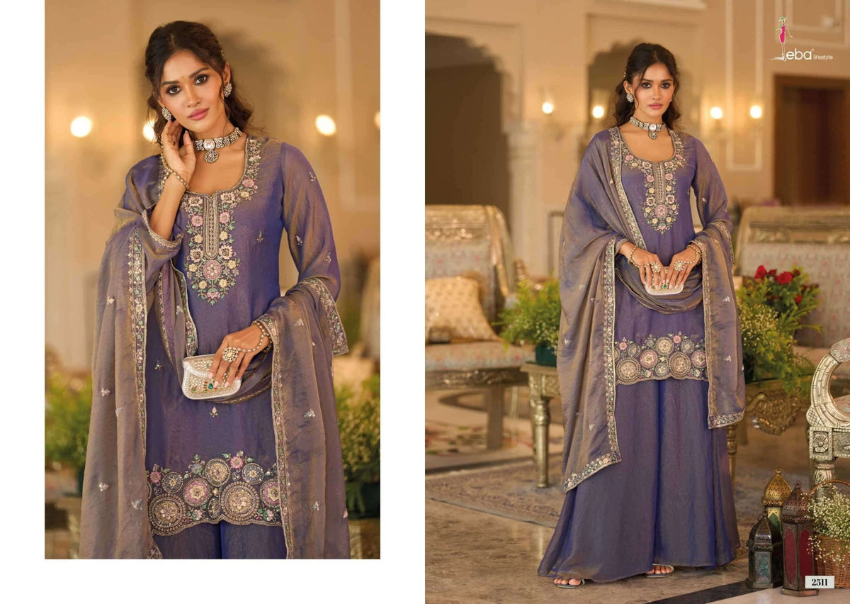 Eba Lifestyle Naveli Stitched Moss Sharara Dress - Amrah Wholesale