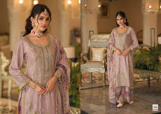 Eba Lifestyle Sabhnam Heavy Chinon Designer Kurti Pant Dupatta Set - Amrah Wholesale