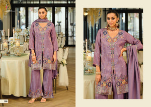 EBA Lifestyle Sanvi Shimmer Embroidered Salwar Suit Set - Amrah Wholesale