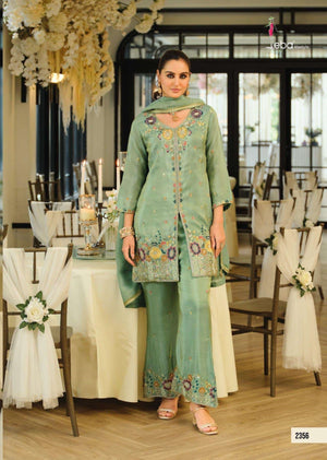 EBA Lifestyle Sanvi Shimmer Embroidered Salwar Suit Set - Amrah Wholesale