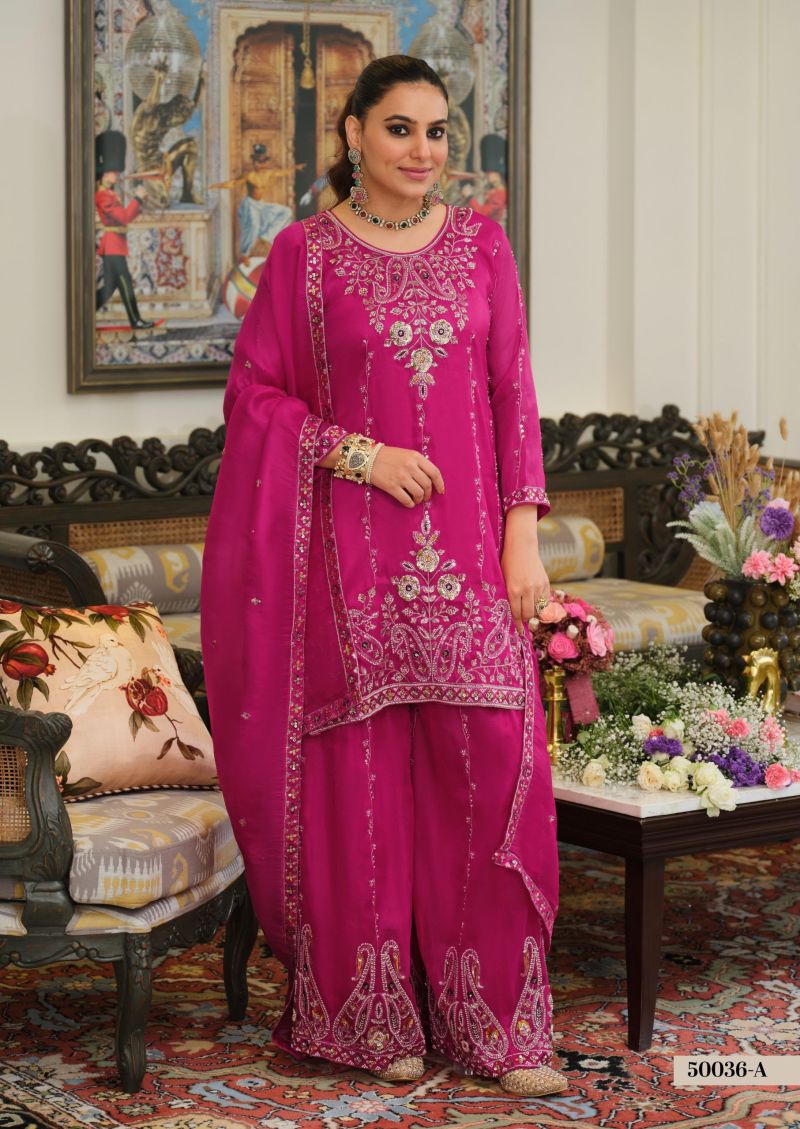 Eba LifeStyle Zaveri D 50036 A And B Simar Silk Embroidered Designer Salwar Kameez