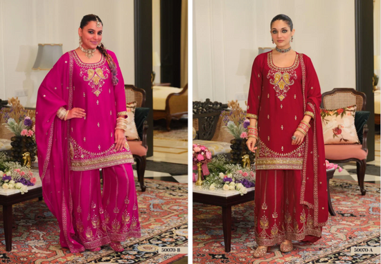 Eba LifeStyle Zaveri D 50070 A And B Chinon Beats Work Designer Salwar Kameez