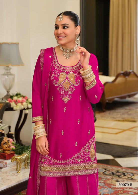 Eba LifeStyle Zaveri D 50070 A And B Chinon Beats Work Designer Salwar Kameez