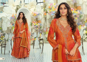 Eba Urvi Chinon Digital Print Embroidered Designer Salwar Kameez