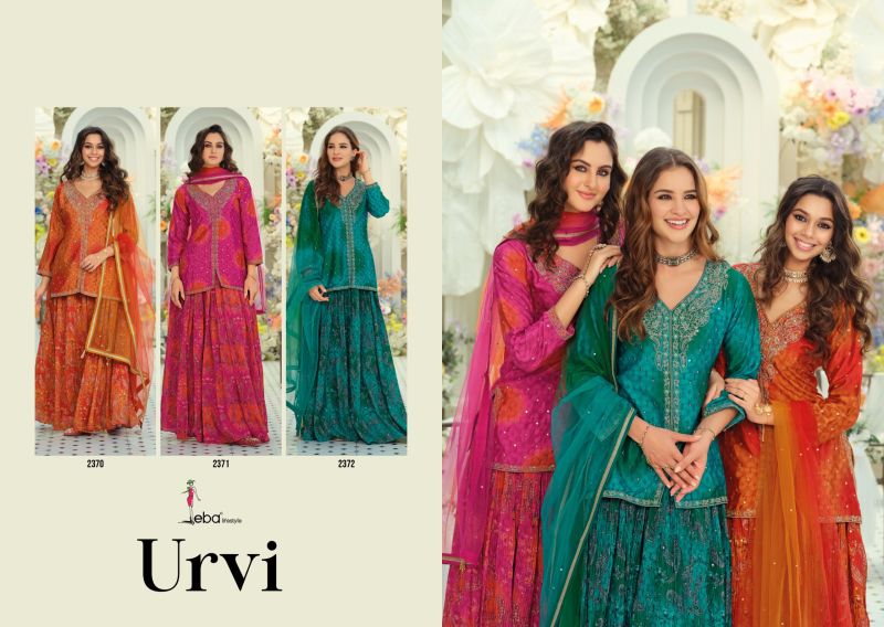 Eba Urvi Chinon Digital Print Embroidered Designer Salwar Kameez