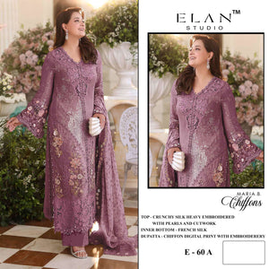 Elan Lawn Studio E-60 A To D Crunchy Embroidery Pakistani Suit