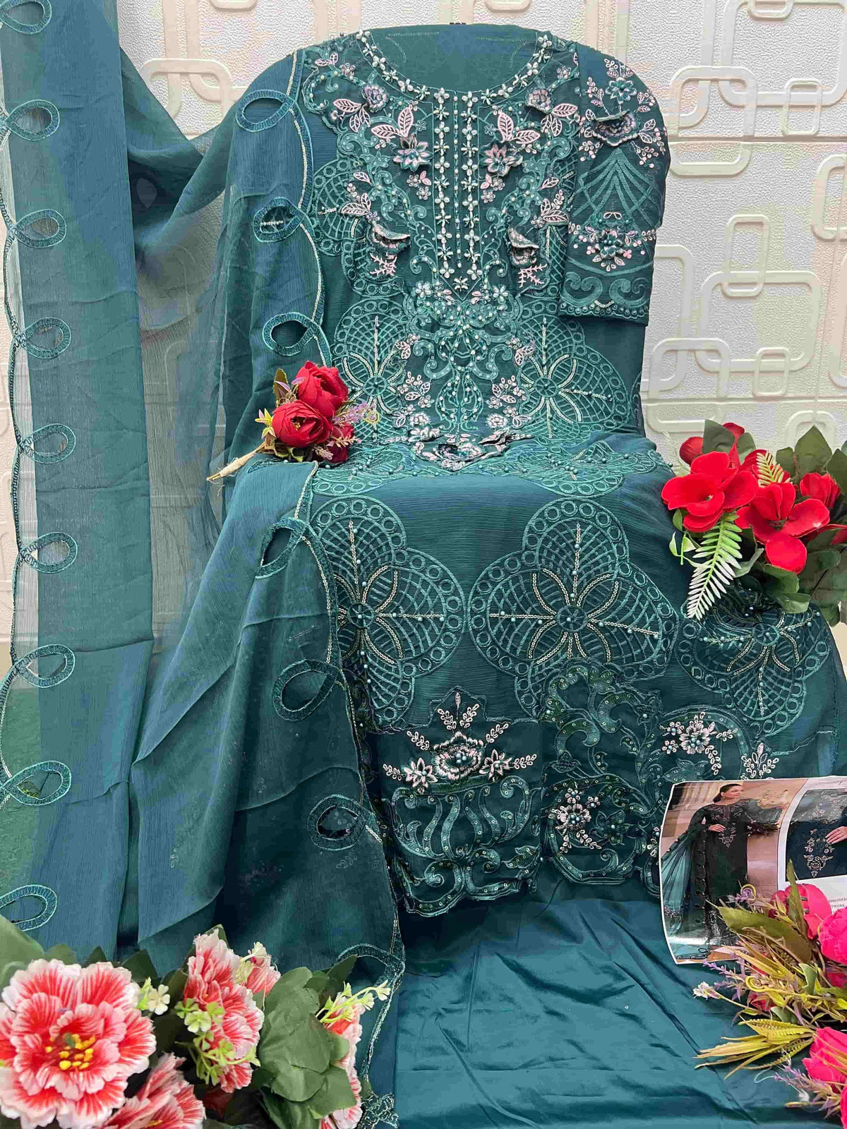 ELAN LAWN STUDIO E-63 Chiffon Heavy Embroidery Pakistani Suit